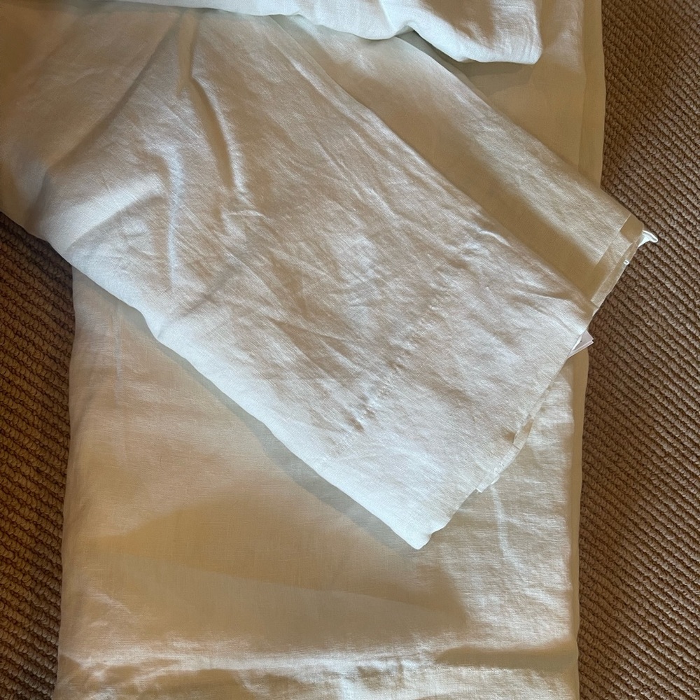 Pottery Barn (2) Panels 100 x 84 Belgian Flax Linen curtains 7364165